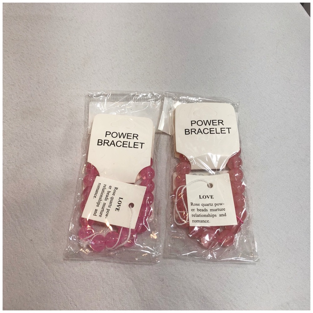 NWT 2 Pink Beaded Power Bracelets